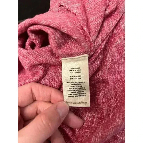 Soft Surroundings Heather Pink Maxi Cold Shoulder Dress - Picture 9 of 9